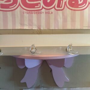 Wall Shelf with Moon Hooks